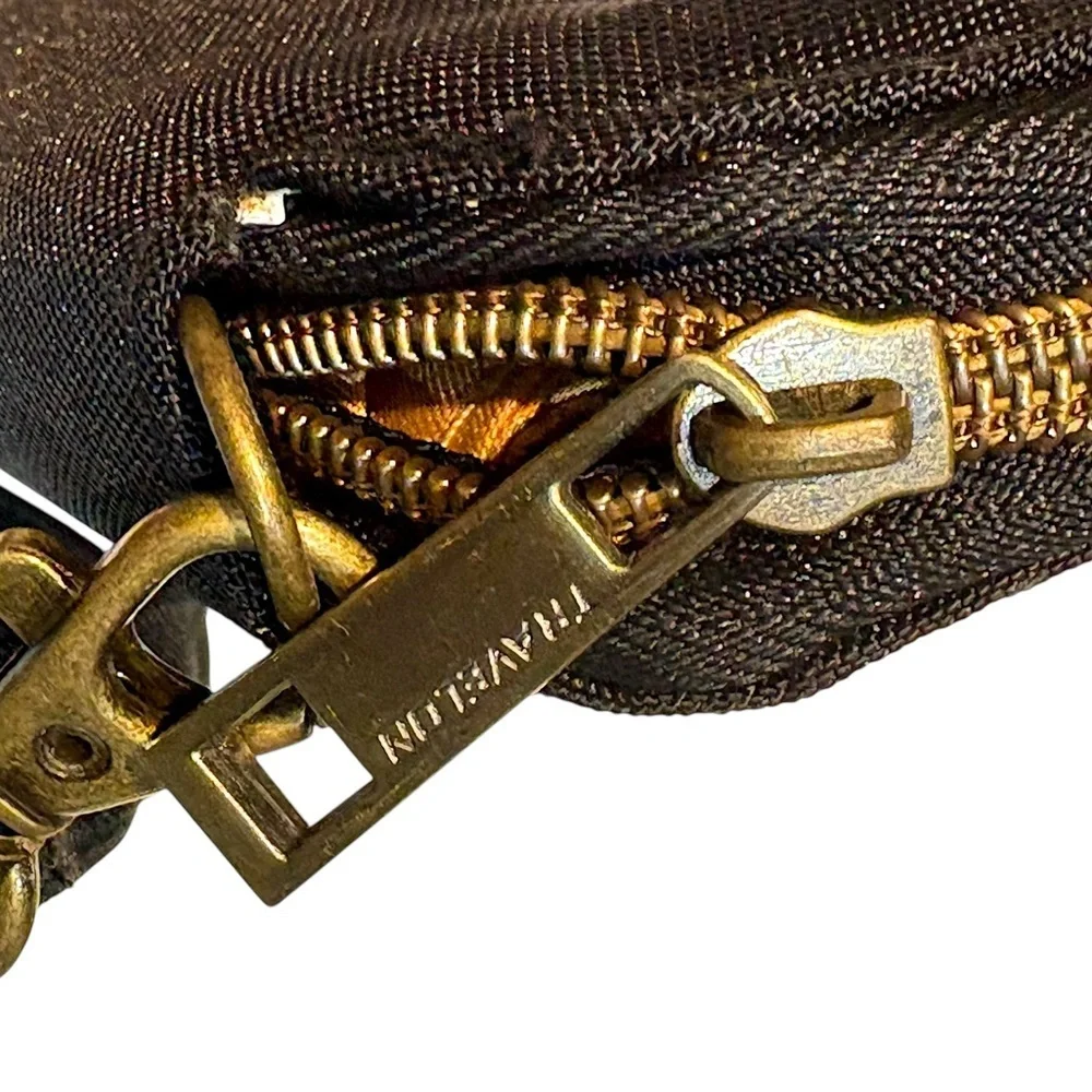 Travelon Black RFID Blocking Wristlet Wallet with Gold Details